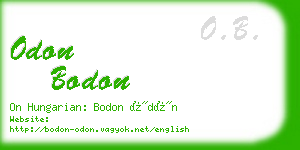 odon bodon business card